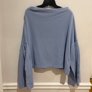 XL WE THE FREE waggle
Knit big sleeve Blue Textured Long Sleeve Top sweater